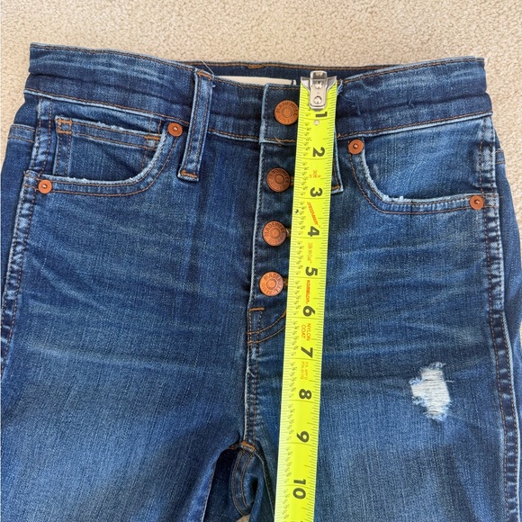 Madewell Jeans, medium blue, rise 10” Skinny, size 23 - Picture 6 of 9